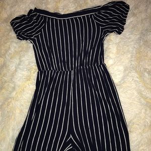 Navy Striped Jumpsuit